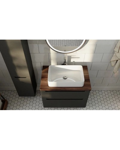 Тумба под раковину Jorno Wood 100 wood.01.100/P/GR подвесная Серая