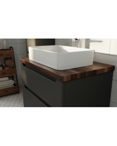 Тумба под раковину Jorno Wood 100 wood.01.100/P/GR подвесная Серая