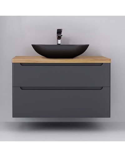 Тумба под раковину Jorno Wood 100 wood.01.100/P/GR подвесная Серая