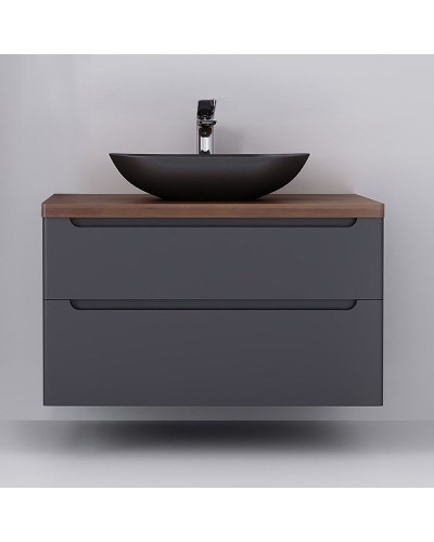 Тумба под раковину Jorno Wood 100 wood.01.100/P/GR подвесная Серая