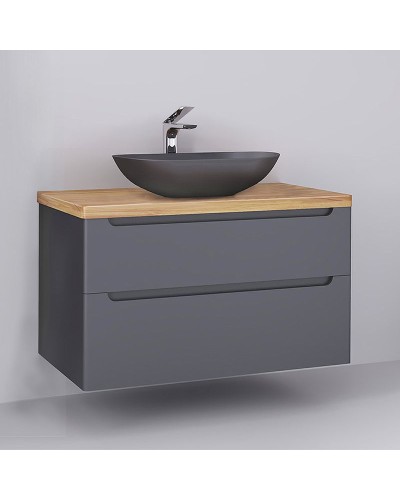 Тумба под раковину Jorno Wood 100 wood.01.100/P/GR подвесная Серая