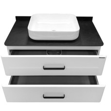 Тумба с раковиной Comforty Амстердам 95 00-00005494 подвесная Белый глянец