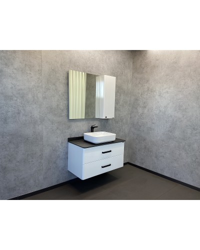 Тумба с раковиной Comforty Амстердам 95 00-00005494 подвесная Белый глянец