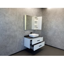 Тумба с раковиной Comforty Амстердам 95 00-00005494 подвесная Белый глянец