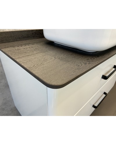 Тумба с раковиной Comforty Амстердам 95 00-00005494 подвесная Белый глянец