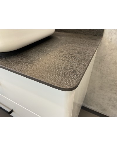 Тумба с раковиной Comforty Амстердам 95 00-00005494 подвесная Белый глянец