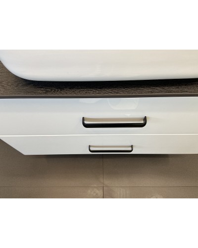 Тумба с раковиной Comforty Амстердам 95 00-00005494 подвесная Белый глянец