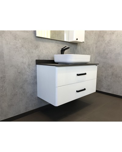 Тумба с раковиной Comforty Амстердам 95 00-00005494 подвесная Белый глянец