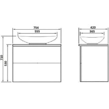 Тумба под раковину Orange Otto Ot-75TuWOOD подвесная Белый Ясень