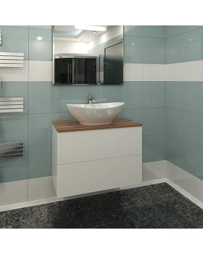 Тумба под раковину Orange Otto Ot-75TuWOOD подвесная Белый Ясень