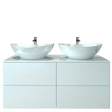 Тумба под раковину Orange Otto Ot-130TuMDF подвесная Белый глянцевый