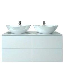 Тумба под раковину Orange Otto Ot-130TuMDF подвесная Белый глянцевый