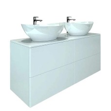 Тумба под раковину Orange Otto Ot-130TuMDF подвесная Белый глянцевый