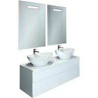 Тумба под раковину Orange Otto Ot-130TuMDF подвесная Белый глянцевый