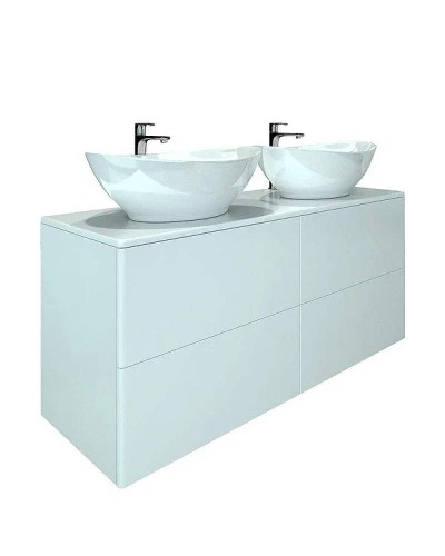 Тумба под раковину Orange Otto Ot-130TuSTONE подвесная Белый глянцевый