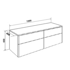 Тумба под раковину Orange Otto Ot-130TuSTONE подвесная Белый глянцевый