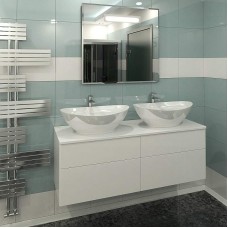 Тумба под раковину Orange Otto Ot-130TuSTONE подвесная Белый глянцевый