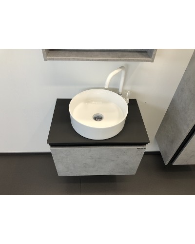 Тумба с раковиной Comforty Эдинбург 60 00-00002782 подвесная Бетон светлый