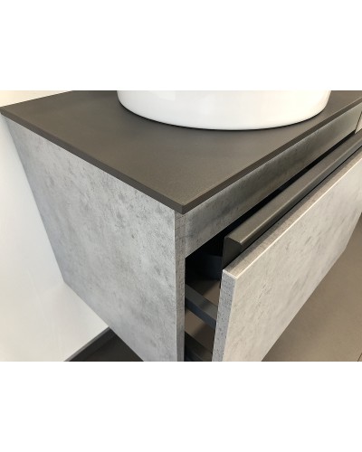 Тумба с раковиной Comforty Эдинбург 60 00-00002782 подвесная Бетон светлый