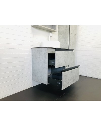 Тумба с раковиной Comforty Эдинбург 60-2 00-00005701 подвесная Бетон светлый