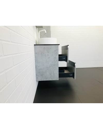 Тумба с раковиной Comforty Эдинбург 60-2 00-00005701 подвесная Бетон светлый