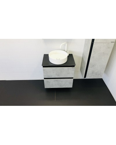Тумба с раковиной Comforty Эдинбург 60-2 00-00005701 подвесная Бетон светлый