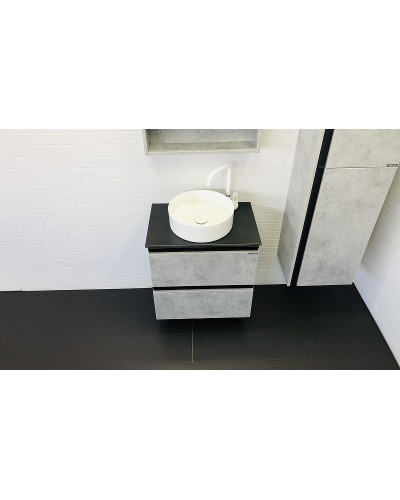 Тумба с раковиной Comforty Эдинбург 60-2 00-00005701 подвесная Бетон светлый