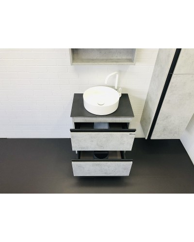 Тумба с раковиной Comforty Эдинбург 60-2 00-00005701 подвесная Бетон светлый