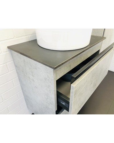 Тумба с раковиной Comforty Эдинбург 60-2 00-00005701 подвесная Бетон светлый