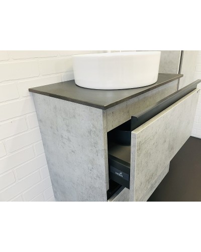 Тумба с раковиной Comforty Эдинбург 60-2 00-00005701 подвесная Бетон светлый