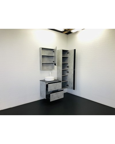 Тумба с раковиной Comforty Эдинбург 60-2 00-00005701 подвесная Бетон светлый