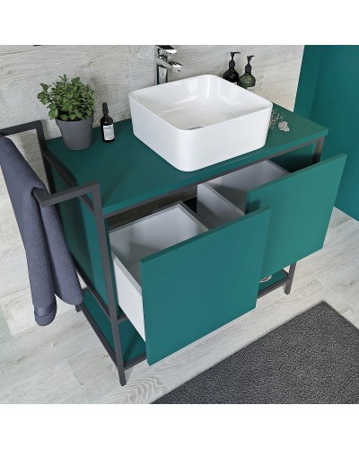 Тумба под раковину Cersanit Botanique 80 63014 Зеленая