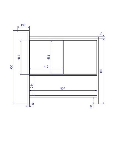 Тумба под раковину Cersanit Botanique 100 63015 Зеленая