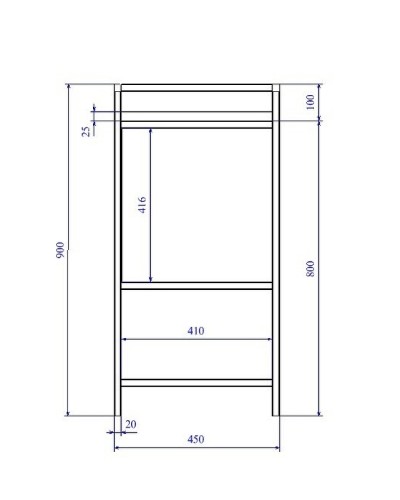 Тумба под раковину Cersanit Botanique 100 63015 Зеленая