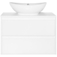 Тумба под раковину Style Line Монако 80 Люкс Plus ЛС-00000634 подвесная Осина белая Белый Лакобель