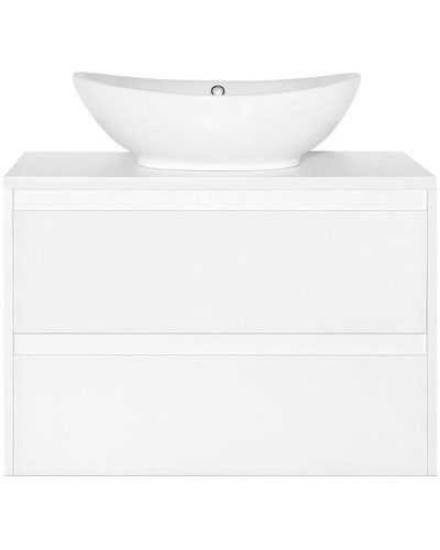 Тумба под раковину Style Line Монако 80 Люкс Plus ЛС-00000634 подвесная Осина белая Белый Лакобель