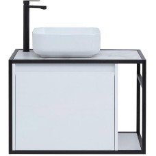Тумба под раковину Aquanet Nova Lite Loft 75L 261650 подвесная Белый глянец
