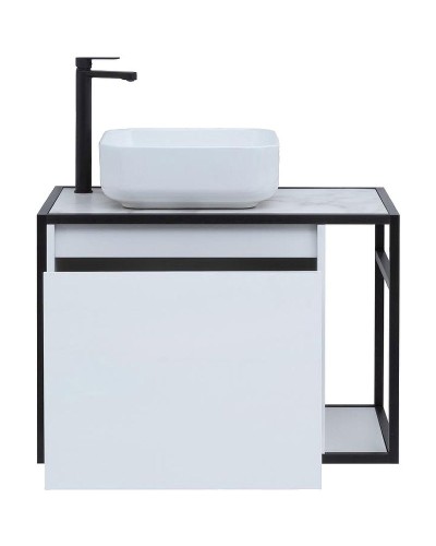 Тумба под раковину Aquanet Nova Lite Loft 75L 261650 подвесная Белый глянец