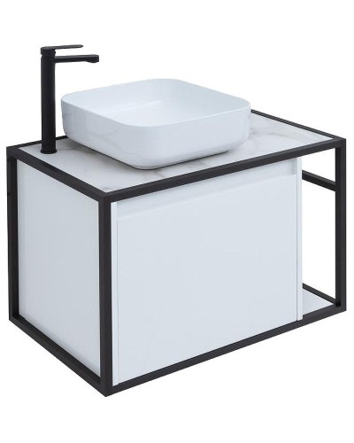 Тумба под раковину Aquanet Nova Lite Loft 75L 261650 подвесная Белый глянец