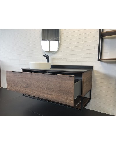 Тумба с раковиной Comforty Порто 120-1 00-00000828 подвесная Дуб темно-коричневый