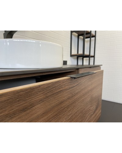 Тумба с раковиной Comforty Порто 120-1 00-00000828 подвесная Дуб темно-коричневый