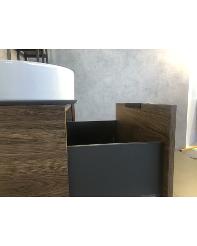 Тумба с раковиной Comforty Порто 120-1 00-00000828 подвесная Дуб темно-коричневый