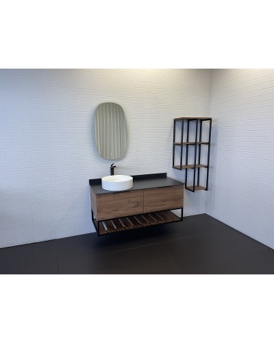 Тумба с раковиной Comforty Порто 120-1 00-00000828 подвесная Дуб темно-коричневый