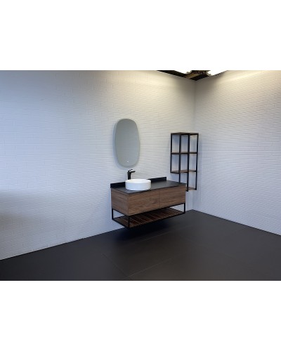 Тумба с раковиной Comforty Порто 120-1 00-00000828 подвесная Дуб темно-коричневый
