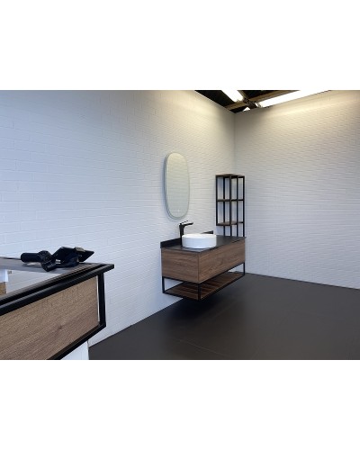 Тумба с раковиной Comforty Порто 120-1 00-00000828 подвесная Дуб темно-коричневый