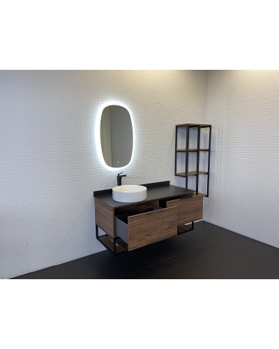 Тумба с раковиной Comforty Порто 120-1 00-00000828 подвесная Дуб темно-коричневый