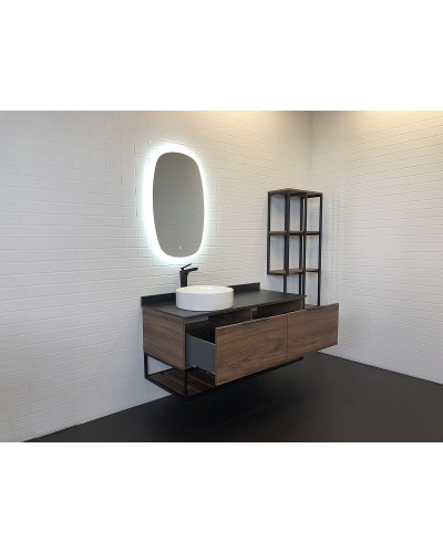 Тумба с раковиной Comforty Порто 120-1 00-00000828 подвесная Дуб темно-коричневый