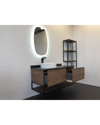 Тумба с раковиной Comforty Порто 120-1 00-00000828 подвесная Дуб темно-коричневый