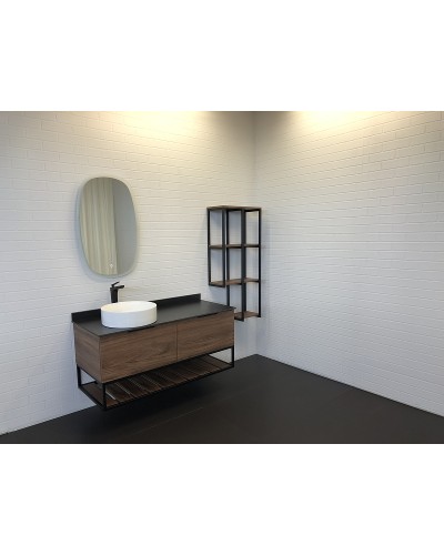 Тумба с раковиной Comforty Порто 120-1 00-00000828 подвесная Дуб темно-коричневый