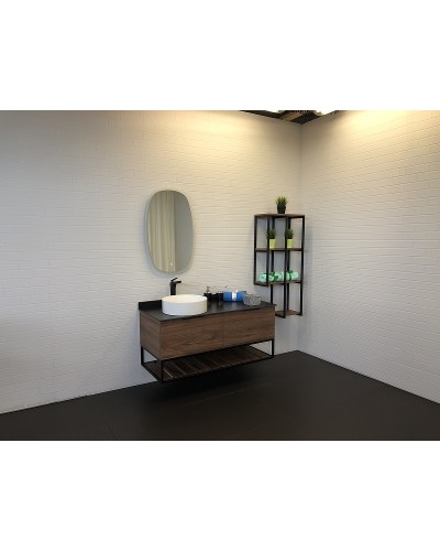 Тумба с раковиной Comforty Порто 120-1 00-00000828 подвесная Дуб темно-коричневый